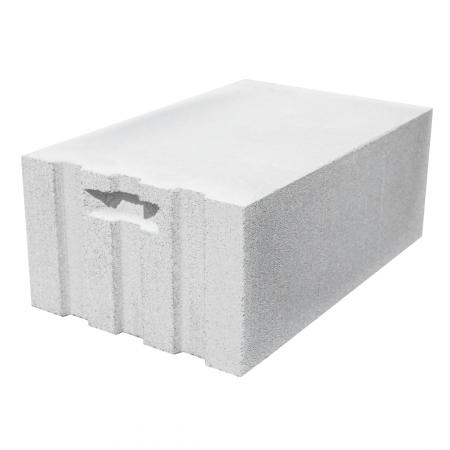 Блок газобетонный с пазом, гребнем и захватом для рук 625x400x250, D600 Пораблок 